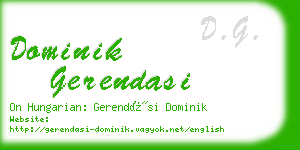 dominik gerendasi business card